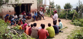 बंगलाचुली गाउँपालिका वडा नम्बर ४ को फाँटा र पुरुङमा बस्तिस्तरका योजना संकलनकार्य सम्पन्न