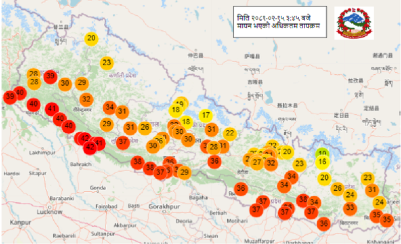 दाङसहित देशभर तराईका जिल्लामा अत्याधिक गर्मी बढ्दै